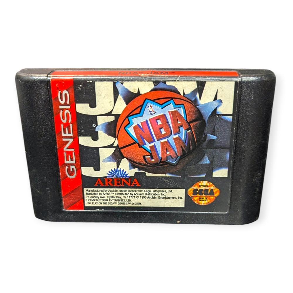 NBA Jam Arena Sega Genesis Cartridge Video Game 1993 Acclaim - Cartridge‎ Only